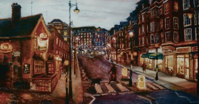 Ebury Bridge Rd. 2001, Pimlico, strada serale da Lee Campbell